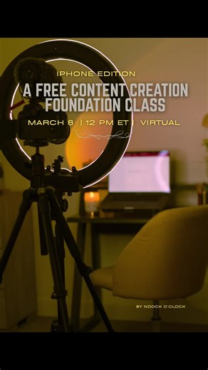Join my free content creation introduction class this Sunday! Comment « learn » for more information 🥂