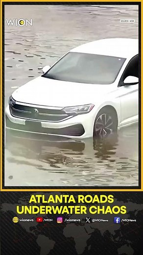 Atlanta: Flash Floods Paralyze Atlanta Interstate During Rush Hour Traffic | WION SHORTS