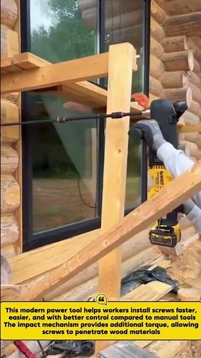 Cordless Impact Driver for Wood Construction | Fast Screw Installation Technique