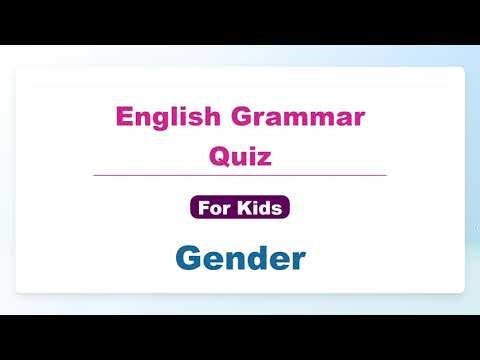 English Grammar Quiz for Kids - Gender | Kids IQ | Educational Videos