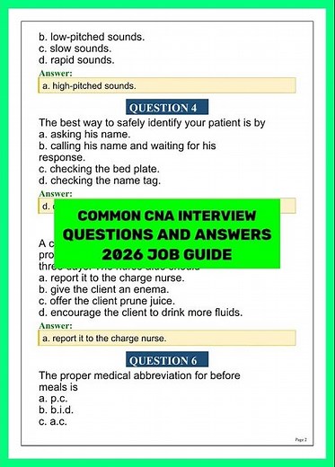 Common CNA Interview Questions and Answers 2026 | Job Interview Guide & Best Answer Tips