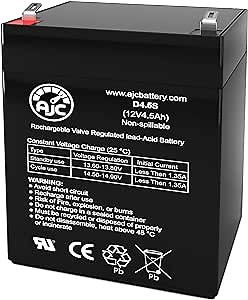 AJC Battery Compatible with Honeywell Ademco Vista-10P 12V 4.5Ah Alarm Battery