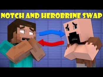 If Notch And Herobrine Switched Places - Minecraft