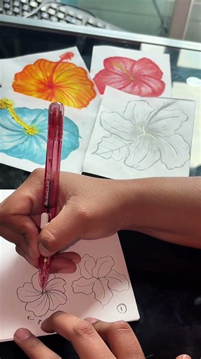 ¿Con que material dibujan ustedes?✏️👩🏽‍🎨 #tutorial #oilpainting #flores #drawflower