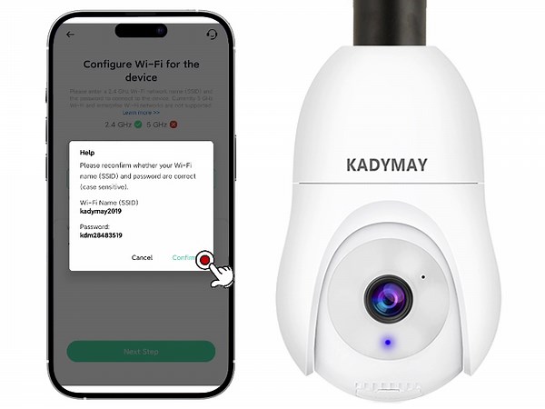 2K Light Bulb Security Camera, 2.4G WiFi 360° Screw in E27 Light Socket Camera Lightbulb Outdoor/Indoor, Smart 2-Way Audio Light Bulb Camera with Motion Detection and Auto Tracking