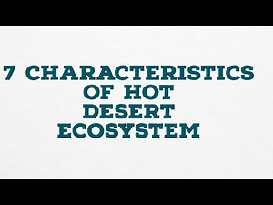 7 CHARACTERISTICS OF HOT DESERT ECOSYSTEM