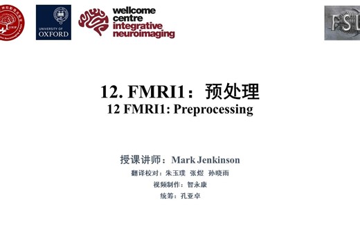 FSL官方教学视频中文版：12.FMRI1：预处理