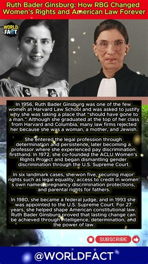 Ruth Bader Ginsburg: How RBG Changed Women’s Rights and American Law Forever #facts #history