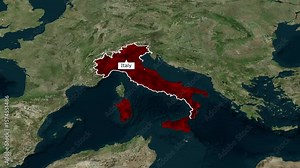 Italy Map animation with Regions and Cities – 4K Motion Graphics Travel Infographic