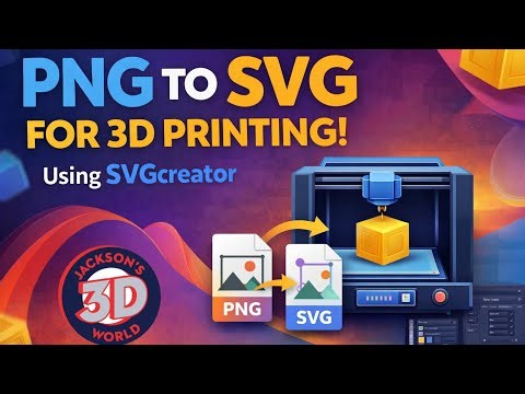 PNG to SVG for 3D Printing – Updated SVGcreator Tutorial | ‪@BambuLab‬ + @AutodeskTinkercad projects