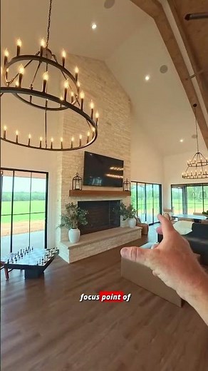 Large Fireplace in a Texas Size Barndominium