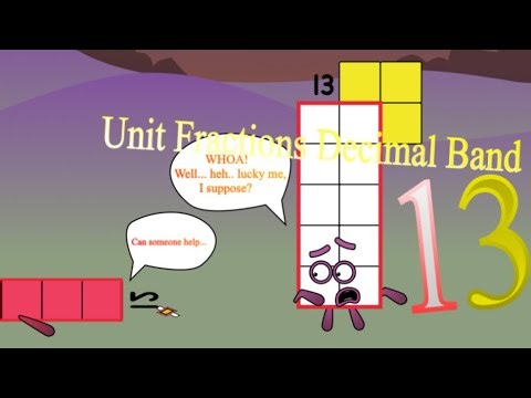 Numberblocks Unit Fractions Decimal Band 13