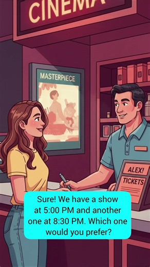 How to Buy Movie Tickets in English 🎟️ | Cinema Conversation #Shorts
