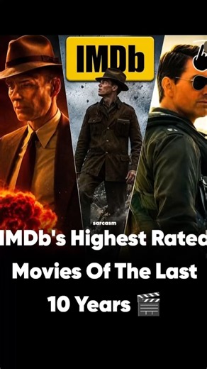 IMBD highest rated movies of the last 10 years #marvel #movie #hollywood #film