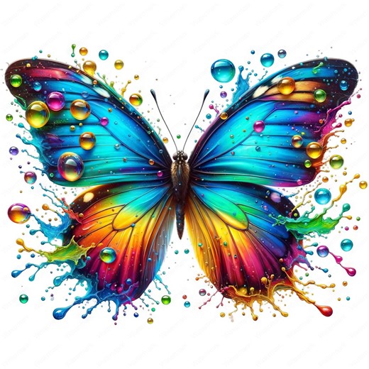 3D Butterfly Clipart Bundle: Vibrant Nature Art Printables (commercial Use) (digital Download) - Etsy Hong Kong