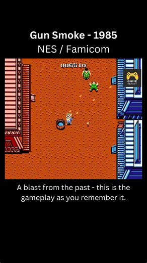 🎮 Gun.Smoke (1985) 🎮 Saddle up and ride back to 1985 with Gun.Smoke! Relive the dust-blown days of pixel-perfect shootouts in this fast-paced arcade classic that turned every player into a rootin’-tootin’ bounty hunter. 🕹️ Game Overview: Developed and published by Capcom, Gun.Smoke dropped players into the spurred boots of Billy Bob, a lone gunslinger cleaning up the lawless frontier. Inspired by classic spaghetti westerns, this vertically scrolling shooter stood out for its innovative three-