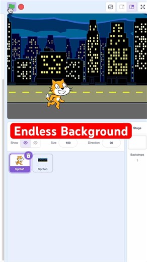 Mind-Blowing Trick — ENDLESS Scrolling Background in Scratch
