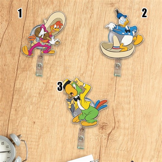 Cinco De Mayo Badge Reel, Cartoon Fiesta Badge Holder, Cute Duck Character Badge Reel, Mexican Holiday Nurse Badge AYCS13 - Etsy