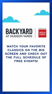 50 reactions | Grab a seat or bring your own blanket and watch classic films FREE on The Big Screen in the Public Square and Gardens at Hudson Yards. Every Friday* at 6pm, through Oct. 24. Doors open at 5pm, movie starts at 6pm. * Grown Ups will be shown on Thurs., Sept. 18. | Hudson Yards New York | Facebook