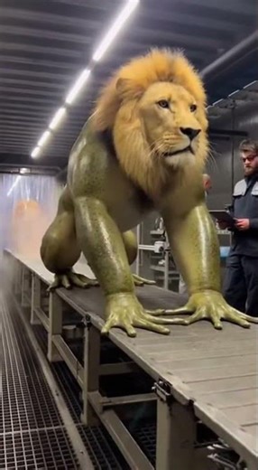 Lion + Frog – Realistic Animal Fusion in Factory | Reality Lab