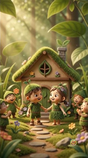 Leaf Se Bhi Chhote Mitti Ke Logon Ka Ghar 😍🌿 | Tiny Clay Village Story #Shorts #toys #forest