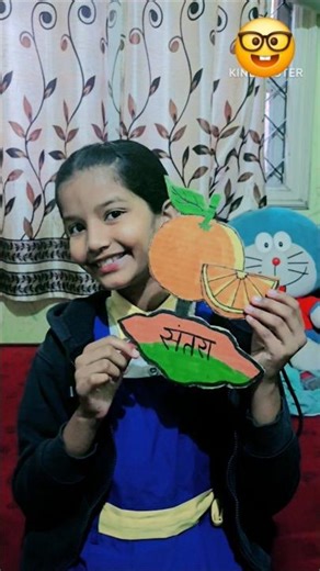 Hindi fruits Project with Names🤓👍 #learning #shorts