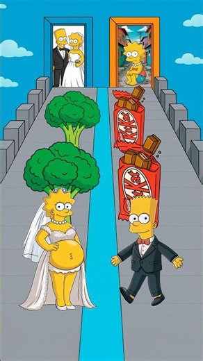 She Eating much Bart Simpson and Lisa The Simpsons