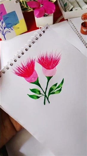 Easy Flower Painting Hacks 🌸💮 #art #flowerart #drawing #flowerpainting #flowers #satifying