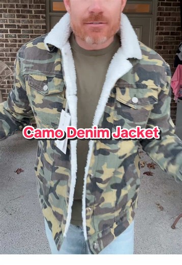 Take a look at this awesome design camo jacket from @Keevoom! Really good camo design on this. I linked it below. #camo #denim #fashion #mensfashion #tiktokshopholidayhaul