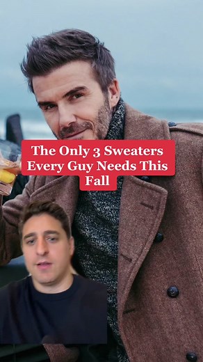 The only 3 sweaters you’ll ever need for fall or frankly for forever. It’s cozy season and sweaters for men are on your mind. We’re talking about merino wool, cardigans, turtlenecks and the best versions of each! #style #fallfashion #sweaters #greenscreen