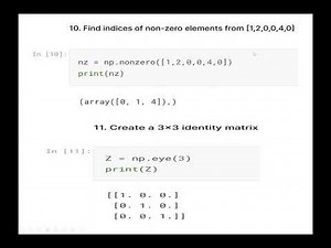 Data Science: Array, Vector and Matrix Operations using Python NumPy Package or Library Files