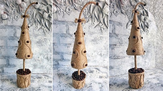 DIY New Year Tree from Jute