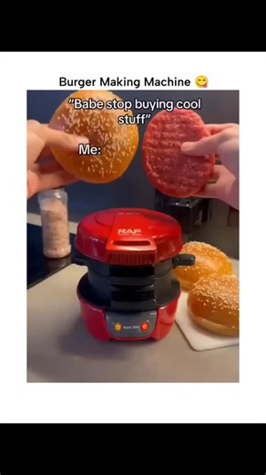 GlobalReelsX on Instagram: "This viral video humorously depicts assembling a breakfast sandwich using a Hamilton Beach gadget, with captions showing the maker ignoring a partner's "stop buying cool stuff" plea, leading to over 425,000 views in three days.The post's single "" emoji amplifies surprise at the quick, mess-free process: bottom bun, cooked egg, ham, cheese, and top bun in under five minutes.Replies reveal strong affiliate marketing traction, with multiple Amazon links to the $25 devic