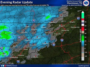 ❄️Light snow is beginning to make its way into the east TN valley from out of middle TN. Anyone seeing any flakes yet?👀 | US National Weather Service Morristown Tennessee