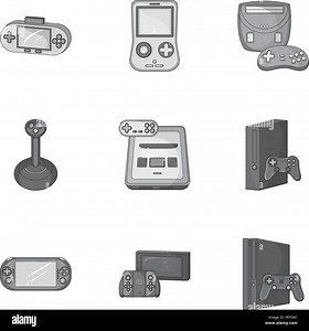 appliance,box,collection,console,control,design,device,disk,electronics,entertainment,equipment,gadget,game,glasses,icon,illustration,isolated,joystick,logo,monochrome,reality,remote,set,sign,symbol,top,tv,vector,video,virtual,web, Vector Vectors Stock Vector Image & Art - Alamy