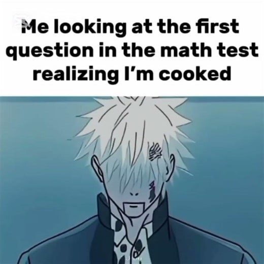 when I am look at the math test 😭💀🤙