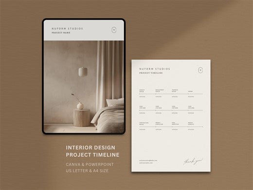 Interior Design Timeline Template | Project Timeline | Client Journey Template | Design Template | Time Estimate | Work Process Timeline - Etsy