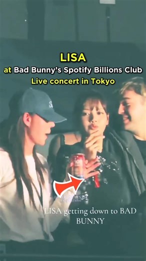 LISA from BLACKPINK spotted at Bad Bunny’s Spotify Billions Club Live concert in Tokyo Japan