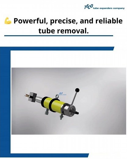 Removing tubes with TECO Hydraulic Operated Spear Type Tube Puller