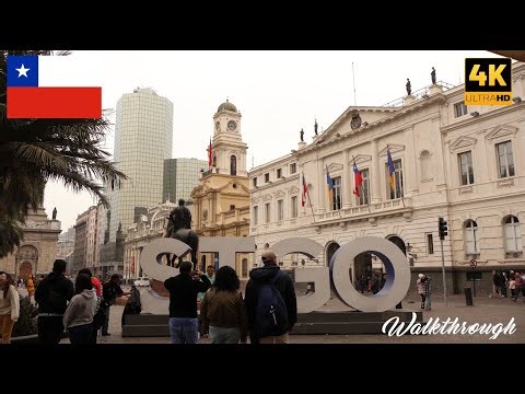 Discovering downtown Santiago, Chile | 4K Walkthrough