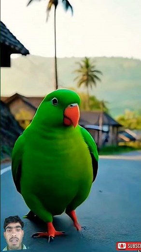 A parrot is capable of giving birth and goes into the forest to give birth 😭 #ai​ #parrot​