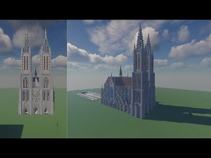 Minecraft Tutorial #11 How to build a Cathedral 1:1