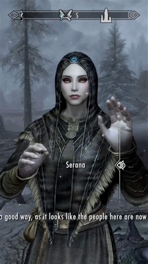 Serana reacts to the Bend Will shout...