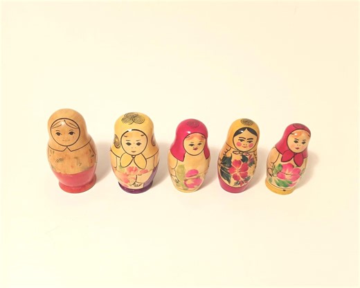 Vintage Hand-painted Russian Nesting Dolls Collection - Mixed Lot of 15 Matryoshka - Etsy New Zealand