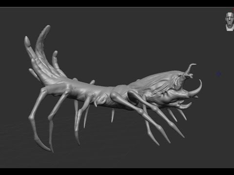 THE THING ARM CENTIPEDE ZBRUSH BLOCKOUT 2
