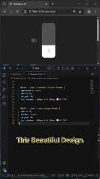 Create a Stylish Volume Slider with HTML & CSS Only 🔊#html #css #coding #vscode