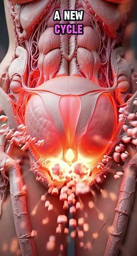 How the Uterus Initiates a New Cycle | Hormonal Reset Explained in 3D #shorts