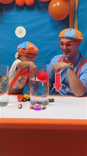 Will the Dino SINK or FLOAT? 🤔🫗 #blippi #science #challenge