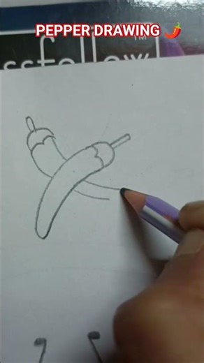 Easy Pepper Drawing 🌶️ | Simple & Cute Art | Drawing Shorts