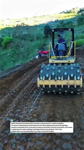 Padfoot Roller Crushes Soil Fast! #RoadConstruction #HeavyEquipment #Compaction